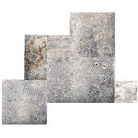 Натуральная плитка из травертина Silver French Pattern для внутренней и внешней отделки — RKS SLATE 